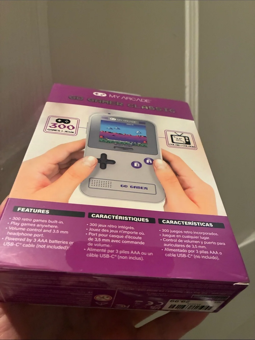 Arcade Go Gamer Classic Portable Gaming System - Purple & White